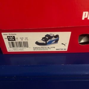Royal blue puma kids sneakers